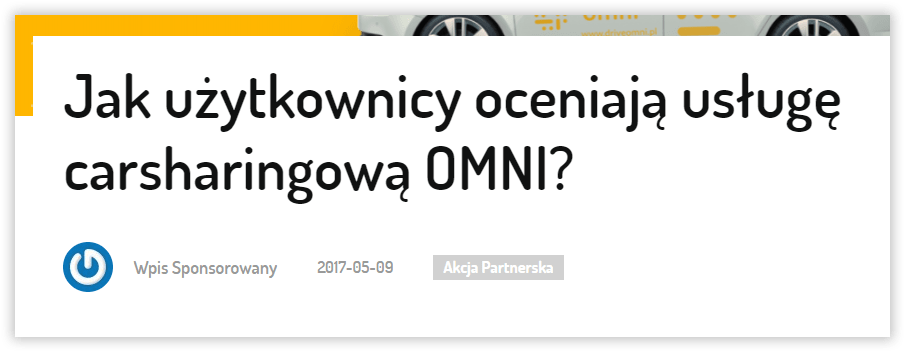 wpis sponsorowany reklama natywna