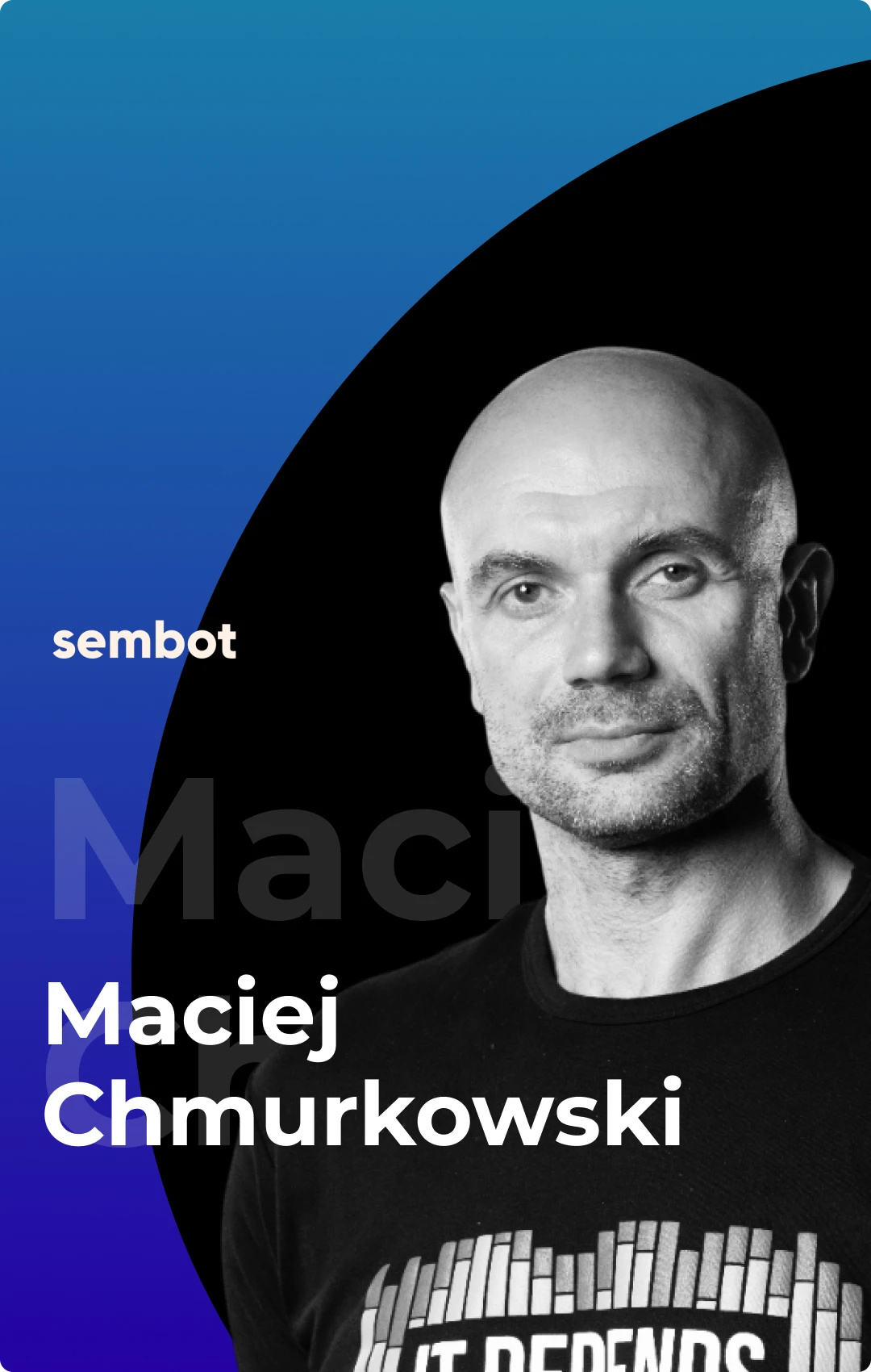 Prelegent Maciej Chmurkowski pion